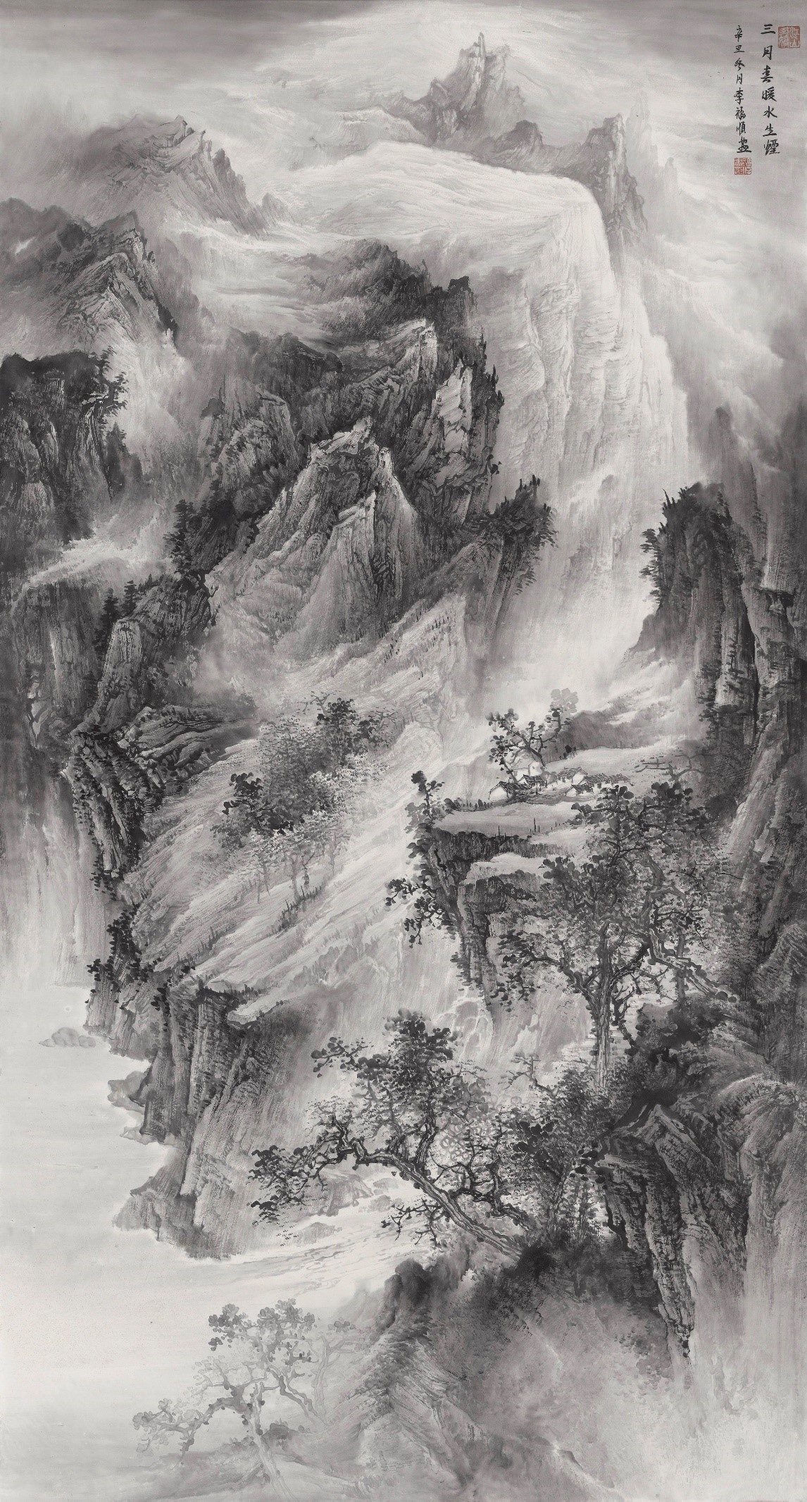 <h2>三月春暖水生烟</h2><p>作者：李福顺</p><p>创作年代：2021年</p><p>规格：96cm×179cm</p><p>品类：纸本</p>