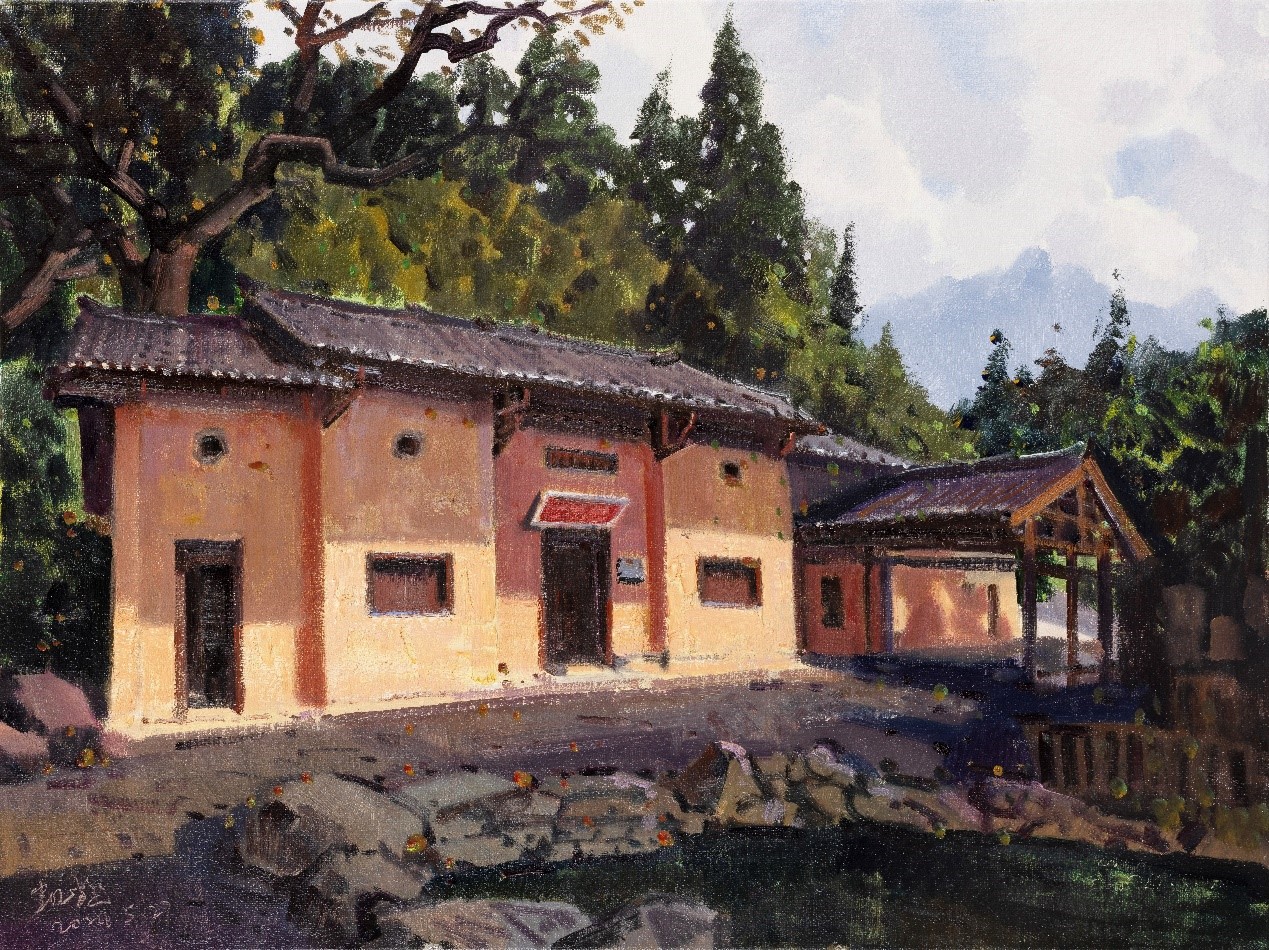 <h2>毛泽东同志故居</h2><p>作者：翁凯旋</p><p>创作年代：2024年</p><p>规格：60cm×80cm</p><p>品类：布面油画</p>