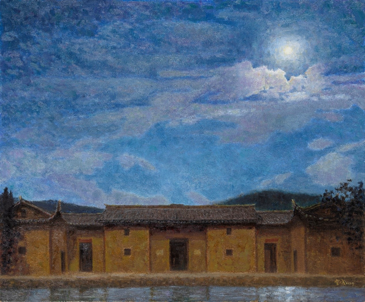<h2>月光深远</h2><p>作者：王宝成</p><p>创作年代：2024年</p><p>规格：50cm×60cm</p><p>品类：布面油画</p>