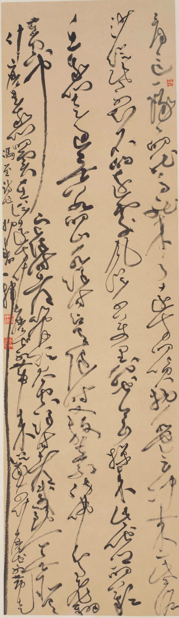 <h2>冯至《看这一队队的驮马》</h2><p>作者：杨涛</p><p>创作年代：2024年</p><p>规格：53.2cm×187cm</p><p>品类：书法</p>