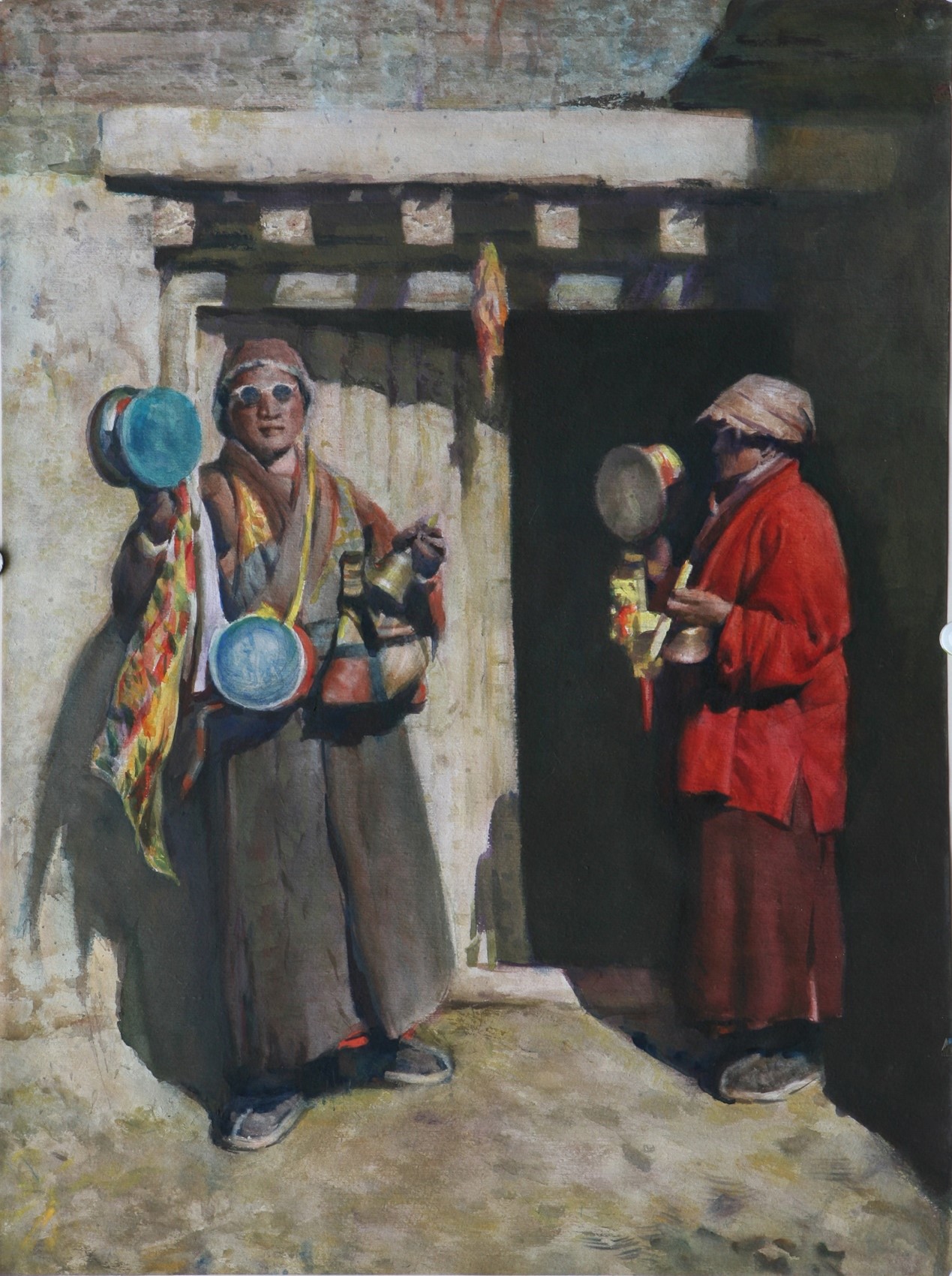 <h2>祝福</h2><p>作者：吴正斌</p><p>创作年代：1989年</p><p>规格：90cm×63cm</p><p>品类：水彩</p>