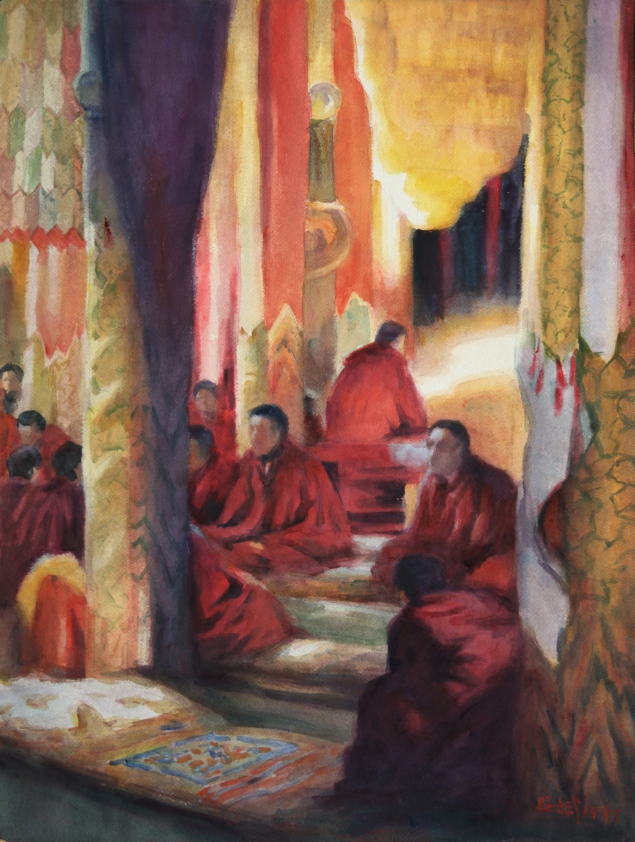 <h2>圣殿</h2><p>作者：吴正斌</p><p>创作年代：1995年</p><p>规格：90cm×63cm</p><p>品类：水彩</p>