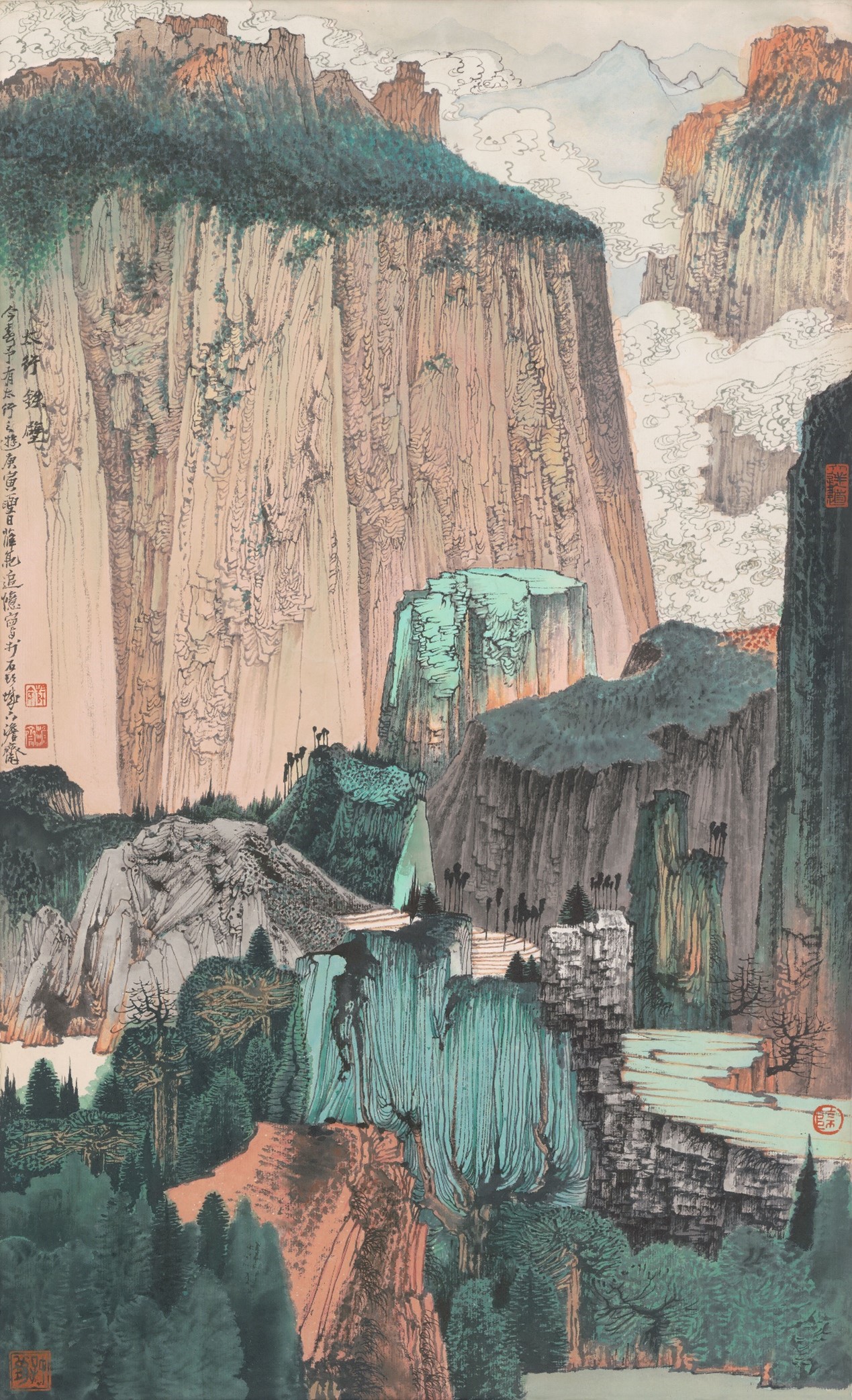 <h2>《太行铁壁》</h2><p>作者：薛亮</p><p>创作年代：2010年</p><p>规格：65cm×39cm</p><p>品类：中国画</p>