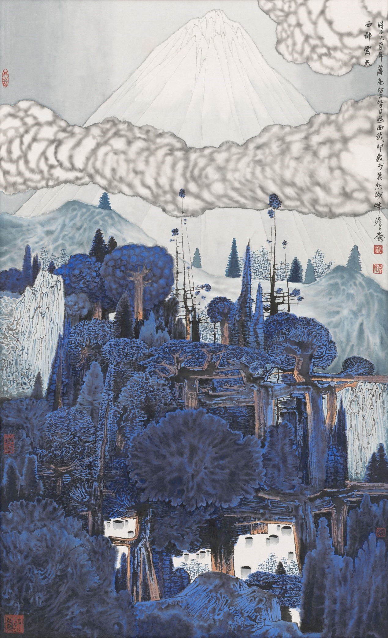 <h2>《西部云天》</h2><p>作者：薛亮</p><p>创作年代：2005年</p><p>规格：65cm×39cm</p><p>品类：中国画</p>
