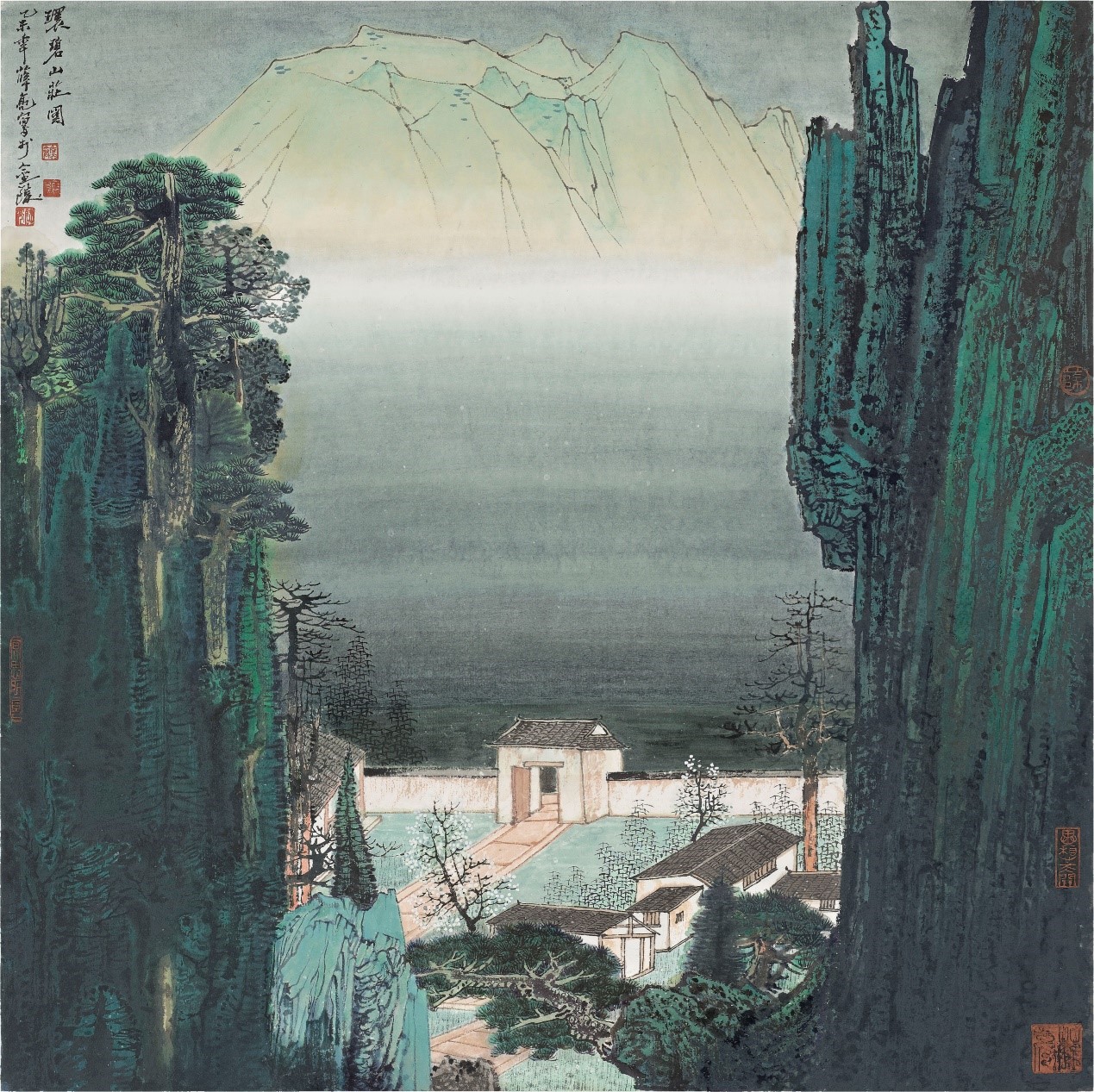 <h2>《环碧山庄图》</h2><p>作者：薛亮</p><p>创作年代：2015年</p><p>规格：50cm×50cm</p><p>品类：中国画</p>