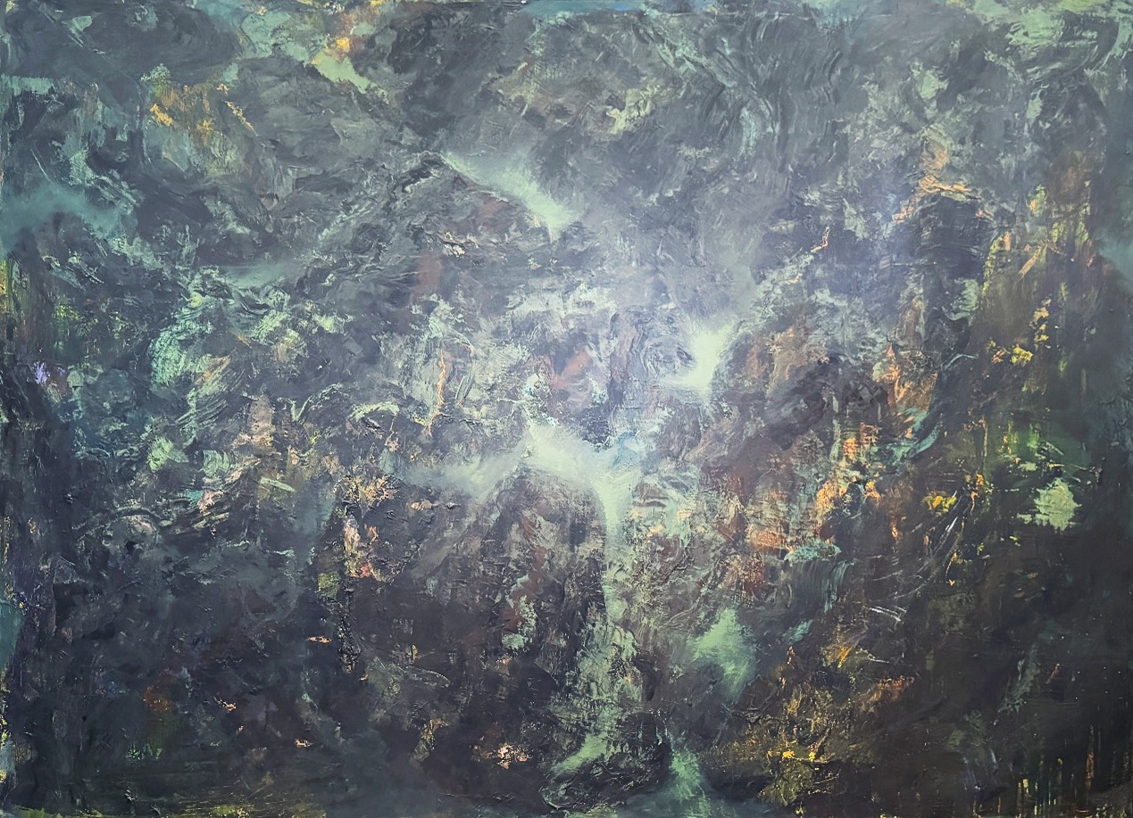<h2>昼夏</h2><p>作者：周连华</p><p>创作年代：2018年</p><p>规格：300cm×200cm</p><p>品类：雨露麻布丙烯</p>